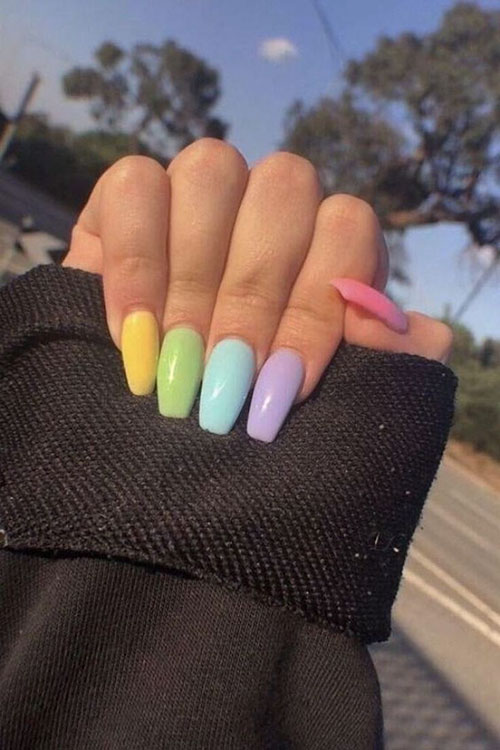 Acrylic Nails One Color