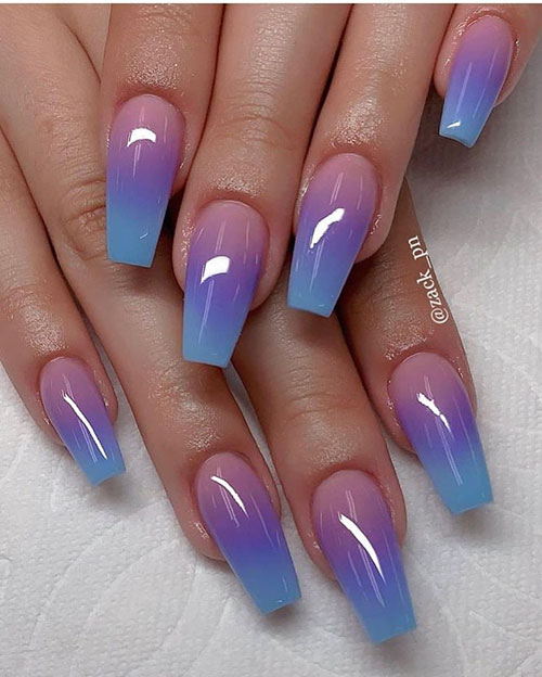 Multicolor Ombre Nails